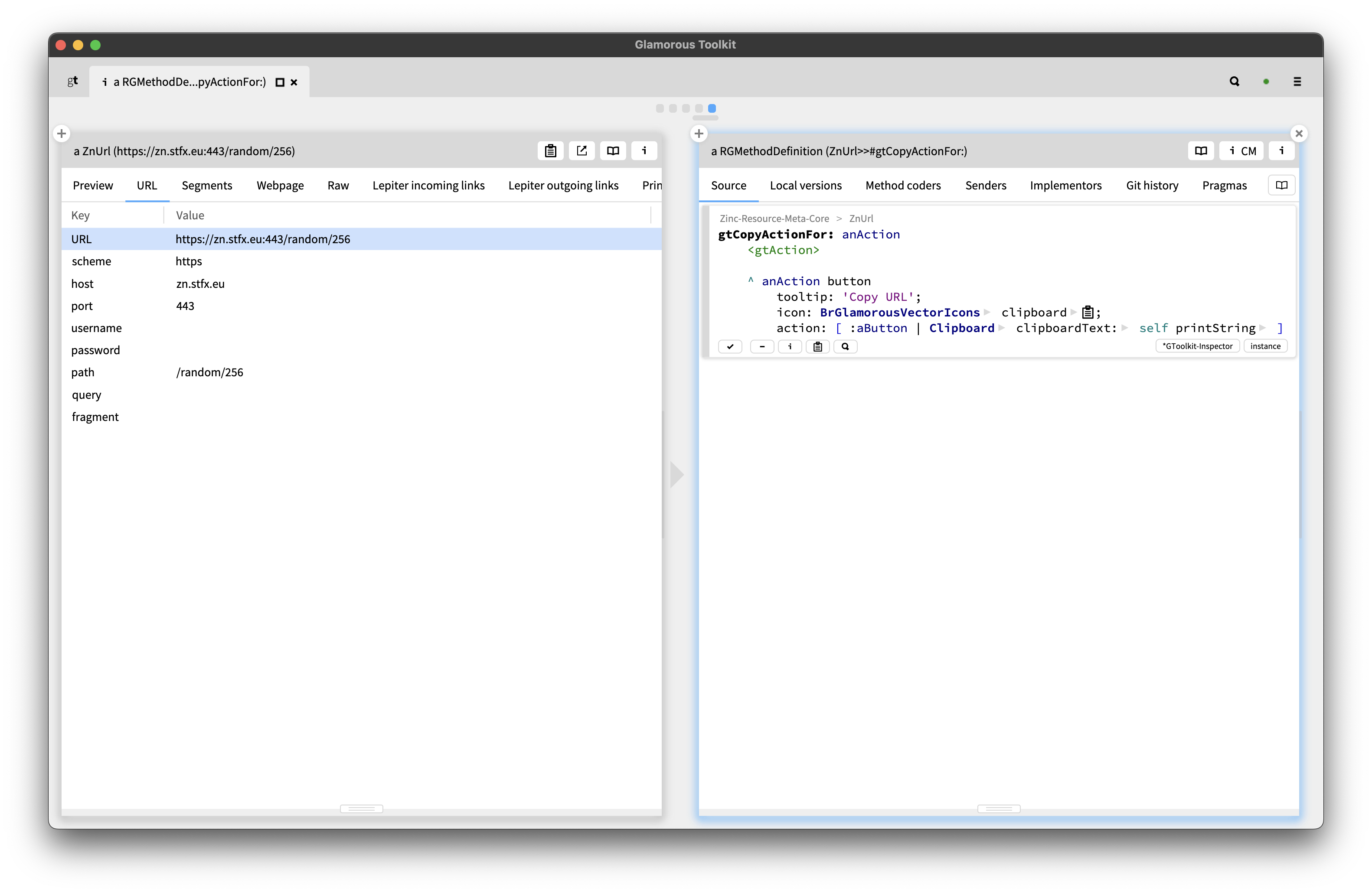 Zinc URL Copy Source